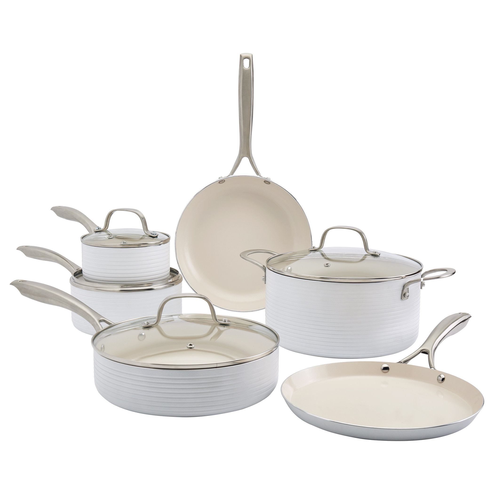 Denmark 10 Piece Aluminum Non Stick Cookware Set & Reviews Wayfair
