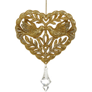 Heart Ornament with Doves