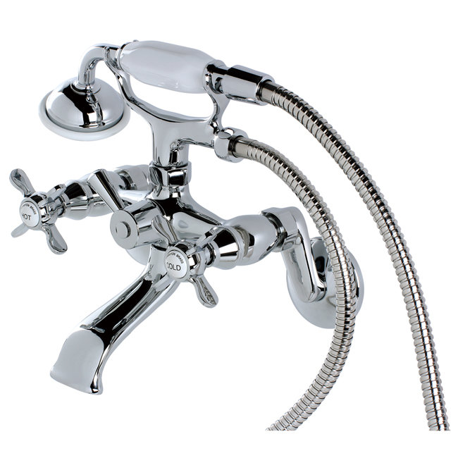 Essex Double Handle Wall Mounted Clawfoot Tub Faucet With