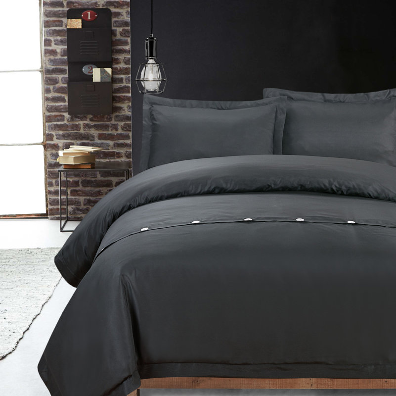 Charlton Home Carnside 3 Piece Solid Duvet Cover Set Reviews Wayfair Carnside 3 Piece Solid Duvet Cover Set