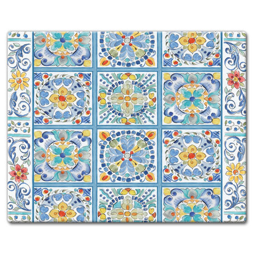Counterart Tempered Glass Morning Bloom Cutting Board Wayfair