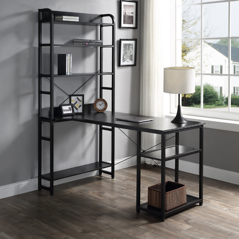 Latitude Run Beckon L Shape Desk With Hutch Reviews Wayfair