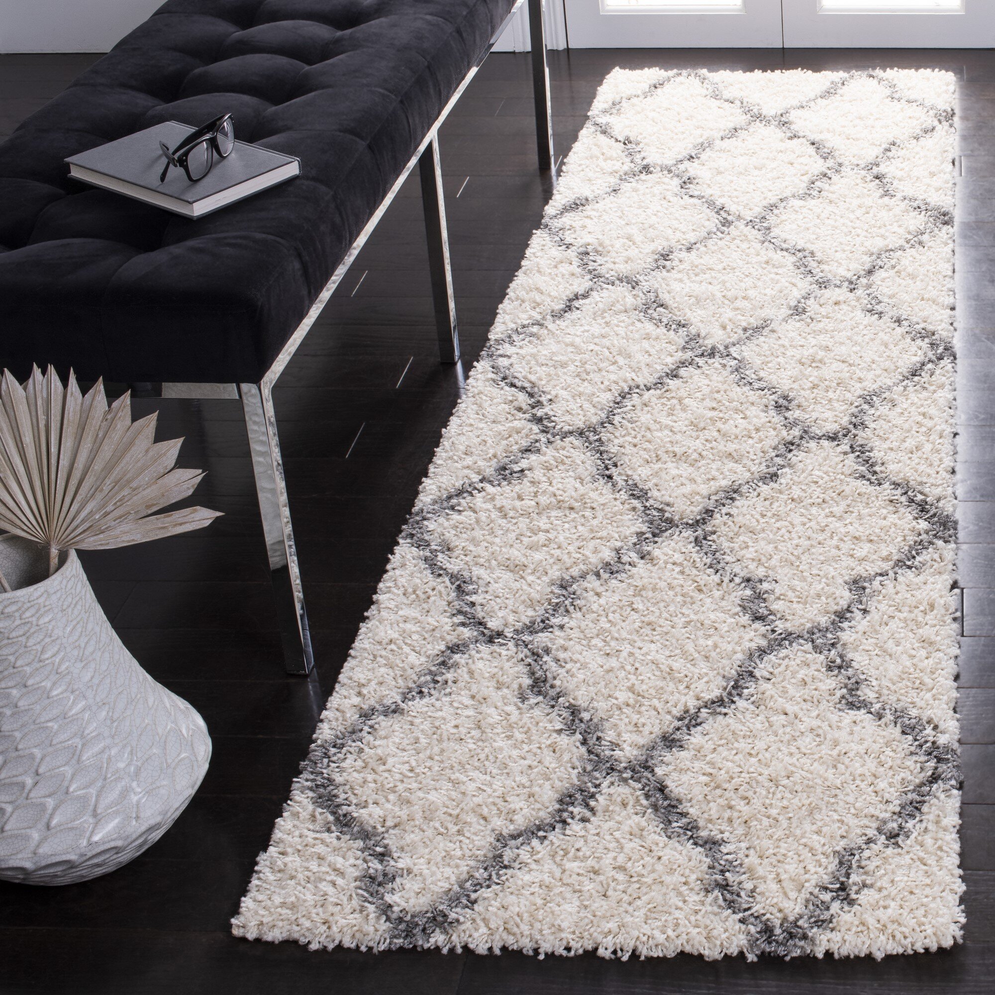 Very Thick Hall Runner SHADOW 8621 Width 70-120cm extra long Soft Densely RUGS 