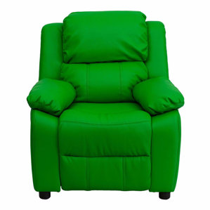 Ashley Heavily Padded Contemporary Kids Recliner with Storage Arm by Zoomie Kids