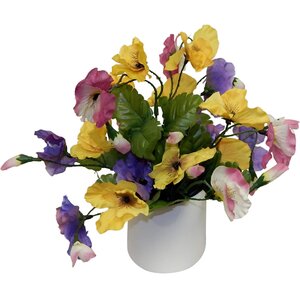 Faux Sweet Little Pansy Floral Arrangement