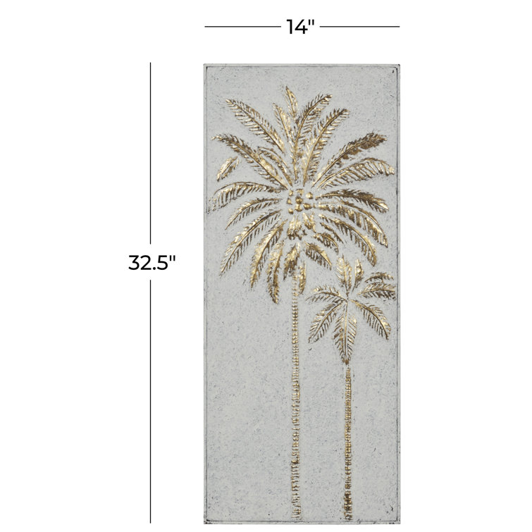 Bay Isle Home Coastal Palm Tree Metal Wall Decor Reviews Wayfair