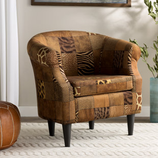 Review Ronda Traditional Animal Print Barrel Chair by Bloomsbury Market