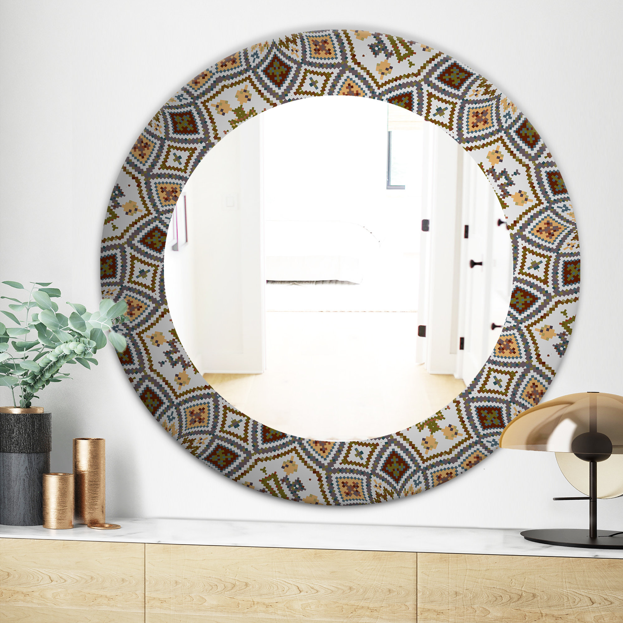 mosaic wall mirror