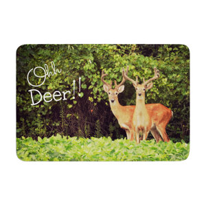 Robin Dickinson Ohh Deer Memory Foam Bath Rug