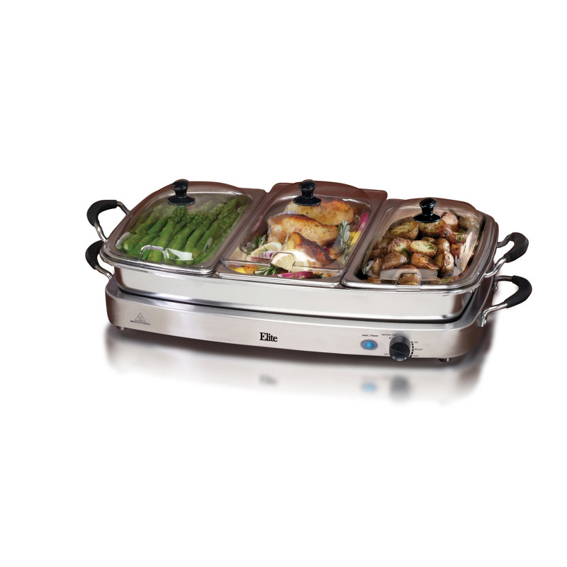 Nostalgia Bcd332 Living Collection 1quart 3station Buffet Server And Warming Tray Want Additional Info Click On The Image Buffet Food Chafing Dishes Food