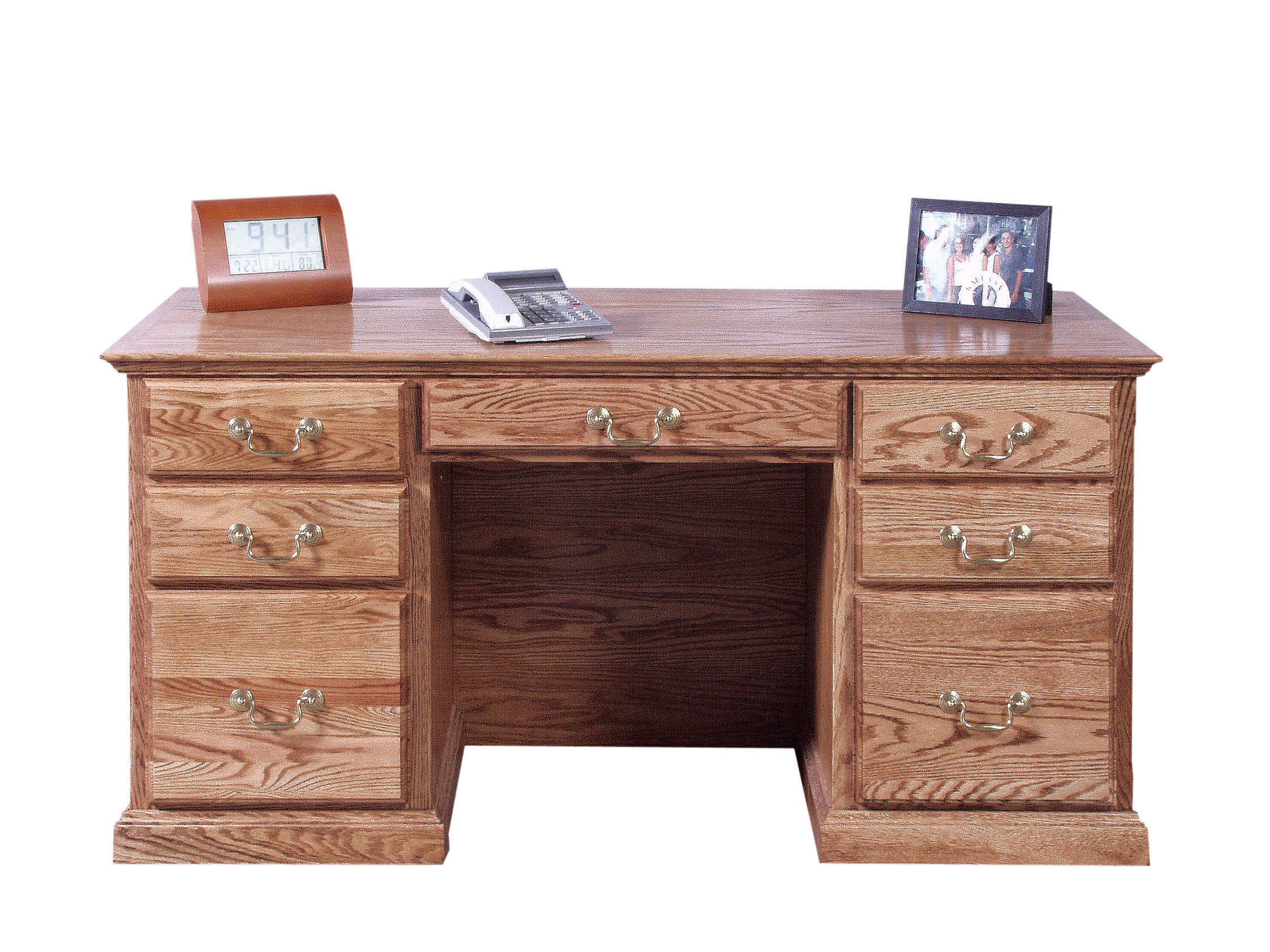 Loon Peak Jeffries Corner Solid Wood Drawer Executive Desk Wayfair