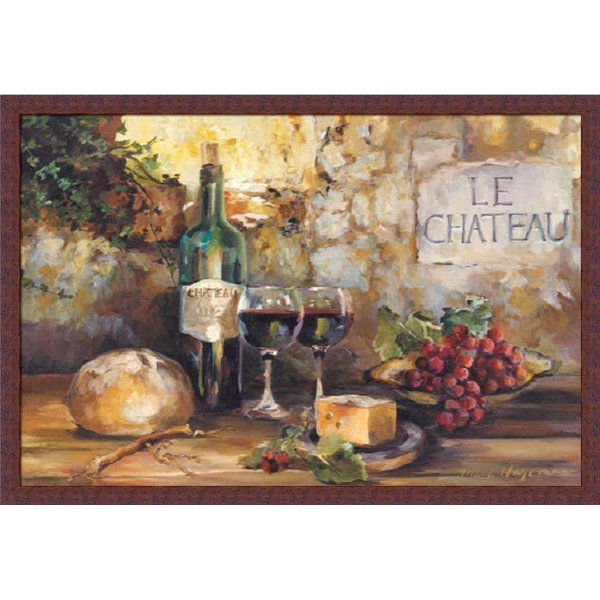 Fleur De Lis Living Le Chateau Wines Cheese Grapes Bread Country