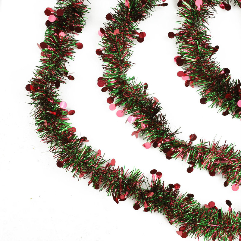Northlight 50 Red And Green Christmas Tinsel Garland With Red Polka Dots Unlit Reviews Wayfair Northlight 50 Red And Green Christmas Tinsel Garland With Red Polka Dots Unlit Reviews Wayfair