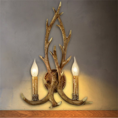 15 Inch Antler Wall Lamp