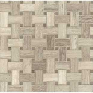 Basket Weave Floor Tile Wayfair Basket Weave Marble Mosaic Tile In Ashen Grey