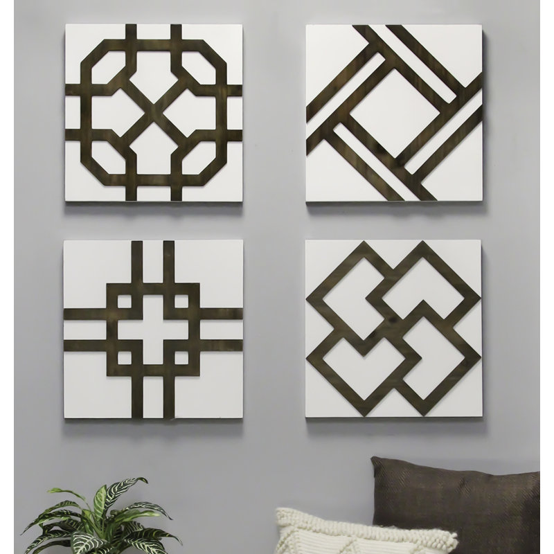 4 Piece Wood Accent Wall Decor Set Reviews Joss Main