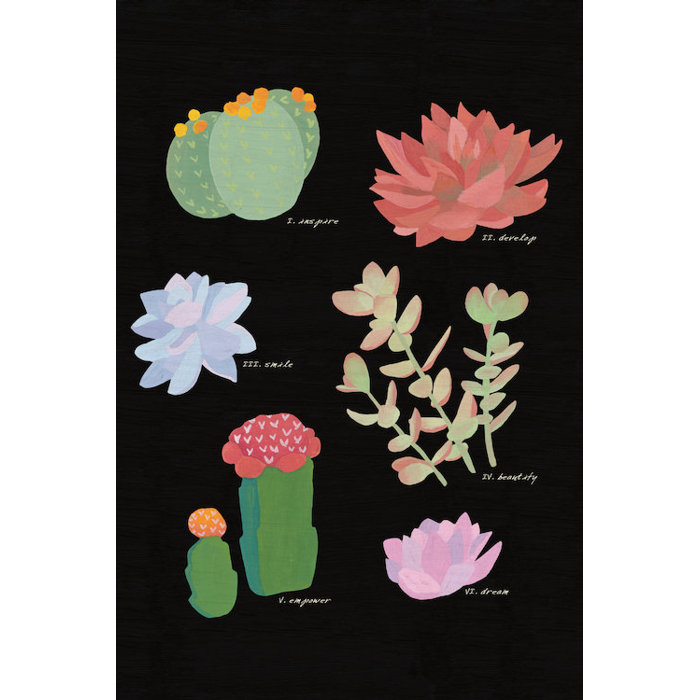 Bungalow Rose Succulent Plant Chart V Painting Print On Wrapped