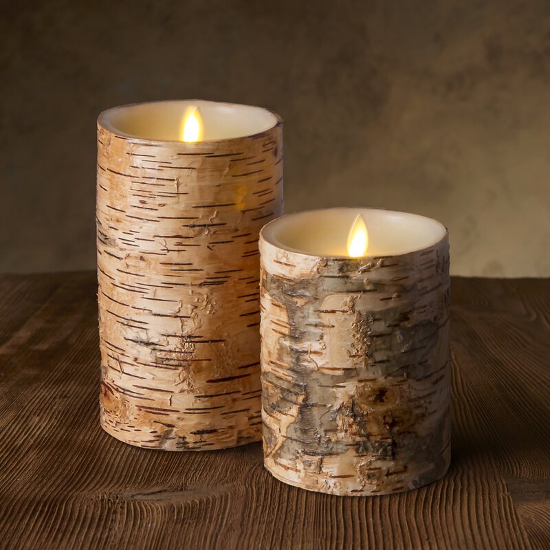 birch flameless candles