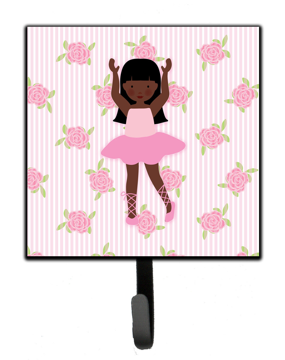 Harriet Bee Eggar Ballerina African American Long Hair Wall Key Organizer With Key Hooks Wayfair
