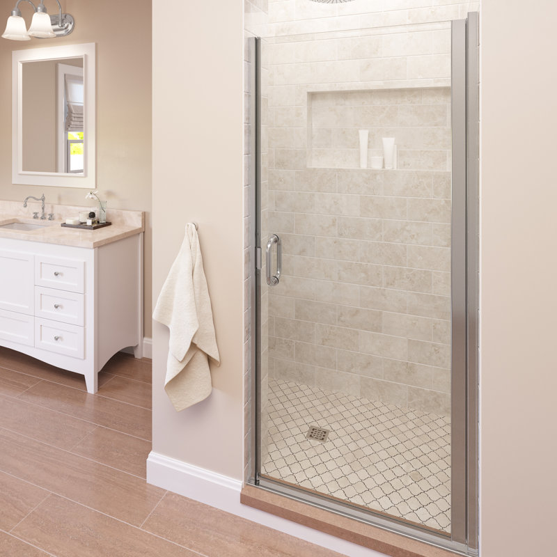 Basco Infinity 33 X 76 Pivot Semi Frameless Shower Door Wayfair