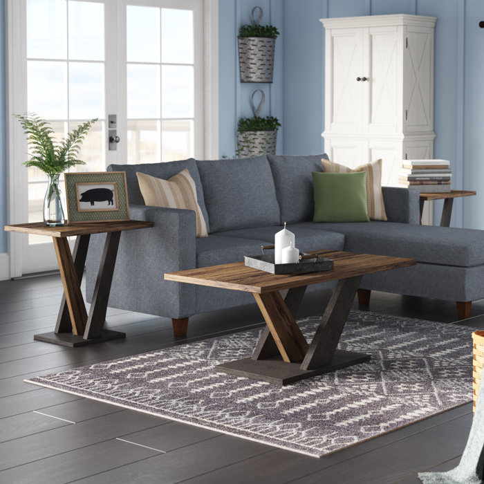 gracie oaks carla grey oak coffee and end table set (set of 3
