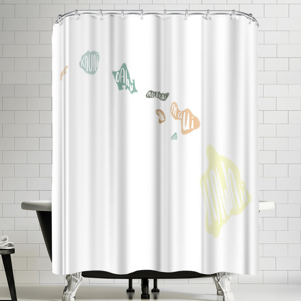 Shower Curtains Tropical Shower Curtain Hawaii Wooden Pier Print