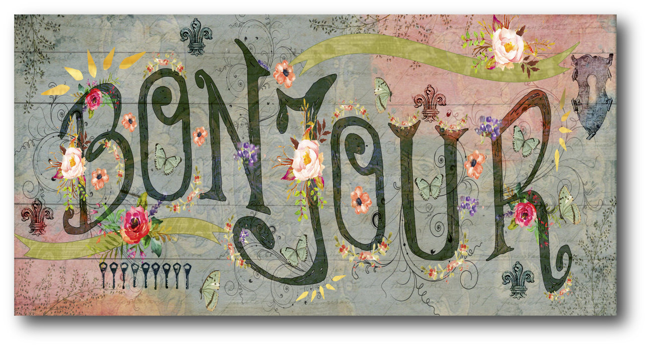 Ophelia Co Bonjour Textual Art On Wrapped Canvas Wayfair
