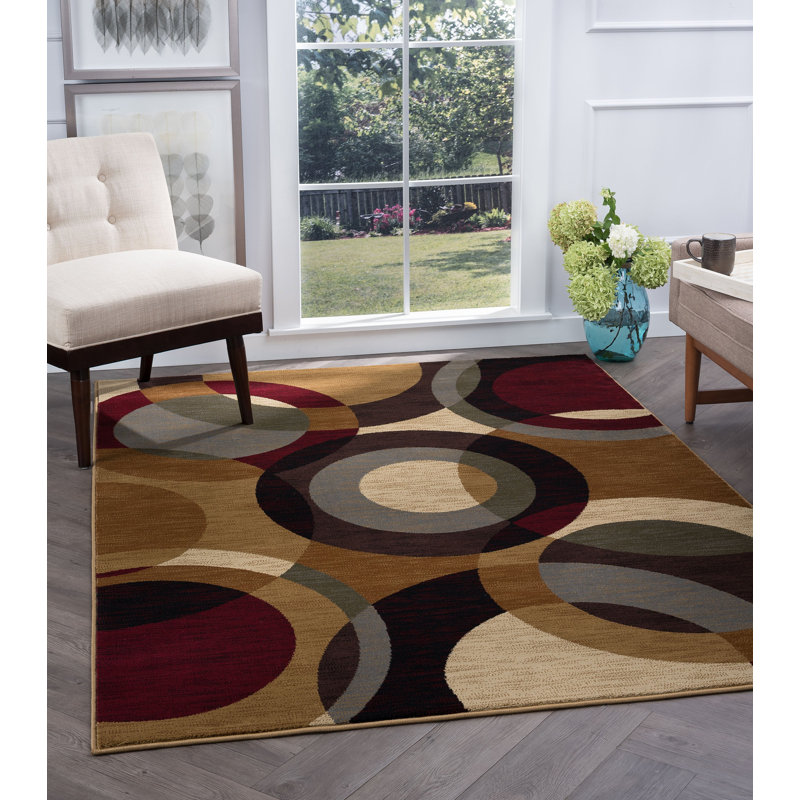 Ebern Designs Hartle Geometric Multicolor Area Rug Reviews Wayfair