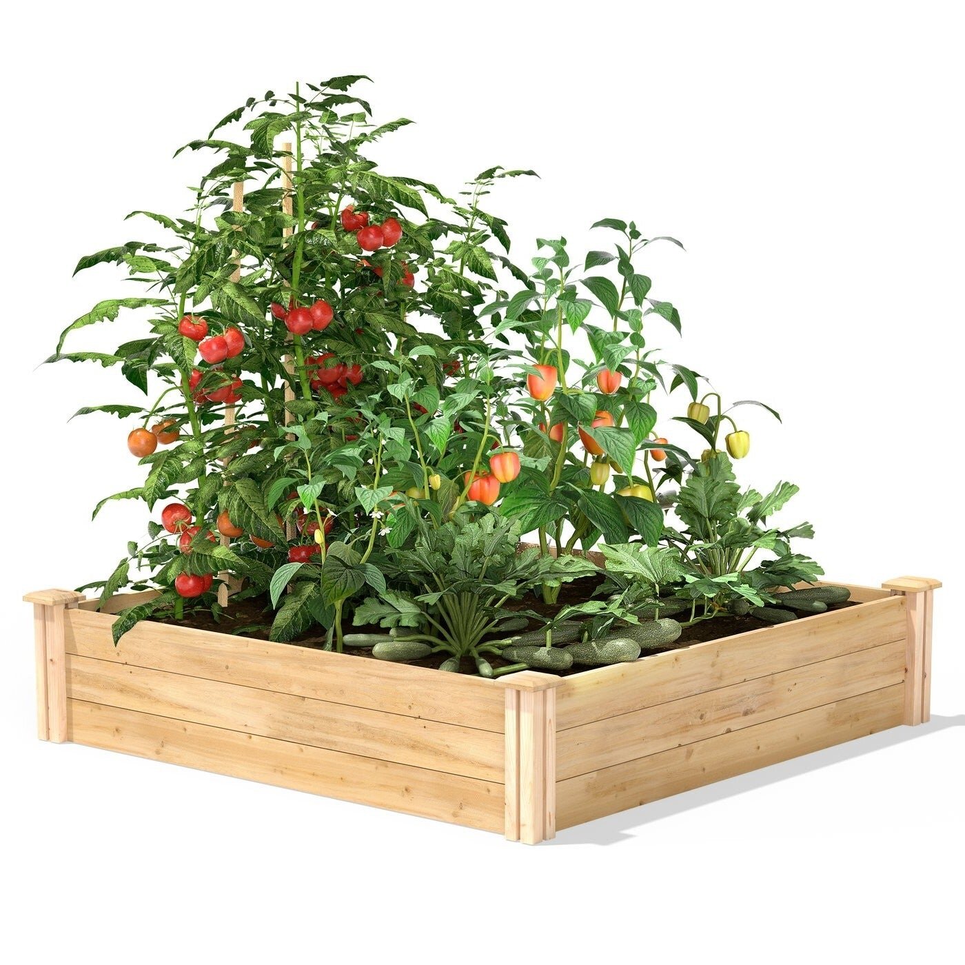 Arlmont & Co. Kassy Pine Raised Garden Bed | Wayfair