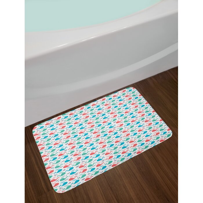whale bath mat