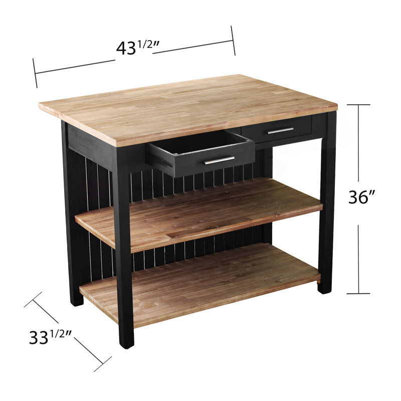 Gracie Oaks Expandable Freestanding Kitchen Island Wayfair