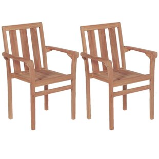 Mcdonald Stacking Garden Chair (Set Of 2) By Brambly Cottage