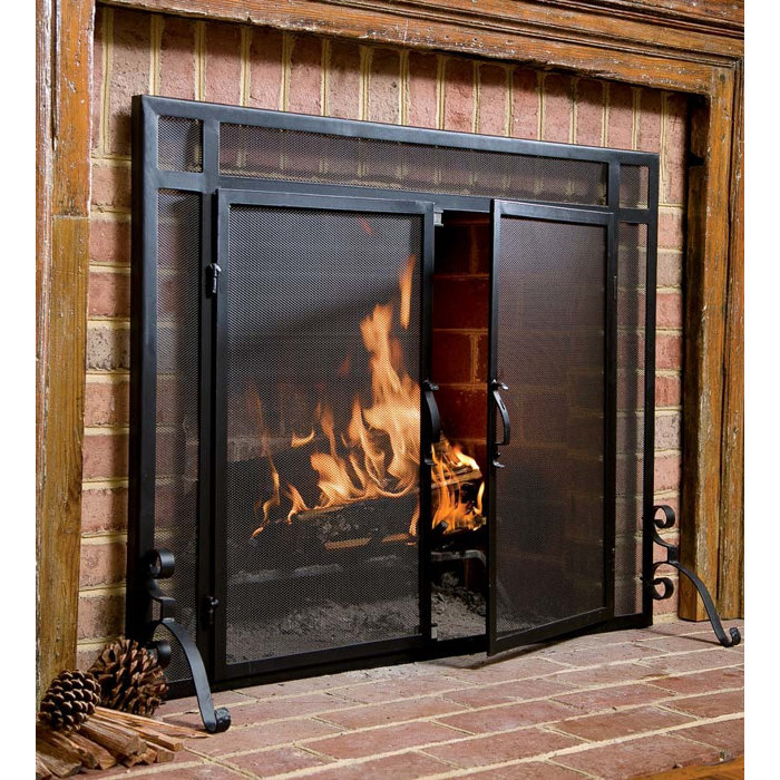 Single Panel Steel Fireplace Screen Single Panel Steel Fireplace Screen