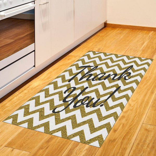 East Urban Home Zig Zag Yellow Area Rug Wayfair