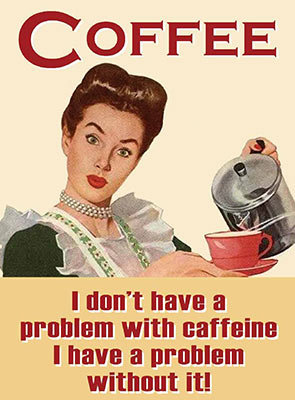 'Coffee Problem' Vintage Advertisement on Metal