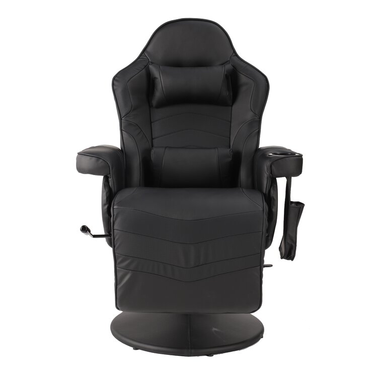 Video Computer Gaming Chair w/ Recline Footrest High Back PU Leather Seat Swivel 