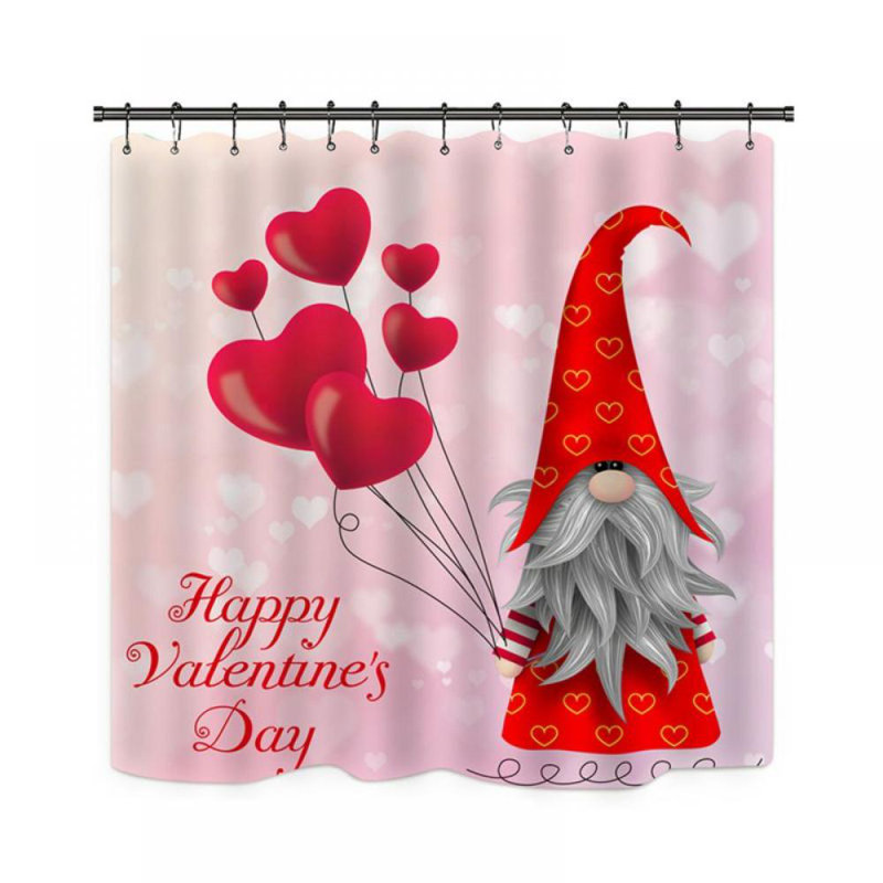 The Holiday Aisle 70 9 X70 9 Valentine S Day Shower Curtain Romantic 3d Digital Print Shower Curtain 1 Piece Set For Home Hotel Party Decor Wayfair