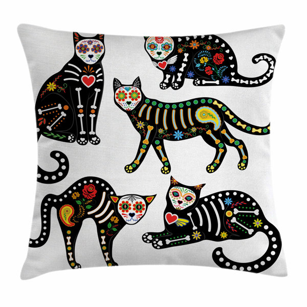 Ambesonne Sugar Skull Place Mats Set of 4 Calavera Inspired Ornate Black Cats Mexican Style Holiday The Day of The Dead Multicolor Washable Fabric Placemats for Dining Room Kitchen Table Decor Ambesonne Sugar Skull Place Mats Set of 4 Calavera Inspired Ornate Black Cats Mexican Style Holiday The Day of The Dead Multicolor Washable Fabric Placemats for Dining Room Kitchen Table Decor