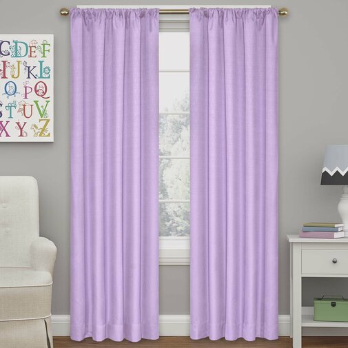 Alexander Solid Blackout Thermal Rod Pocket Single Curtain Panel