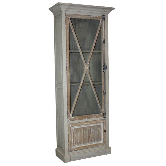 One Allium Way Cardenas Narrow Vitrine Curio Cabinet Wayfair Ca