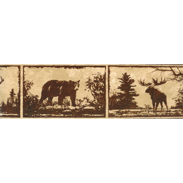 Millwood Pines Koury Nature Bear Moose 15 L X 6 25 W Wallpaper Border Wayfair Here at dzbc.org you can download more than three million wallpaper collections uploaded by users. koury nature bear moose 15 l x 6 25 w wallpaper border