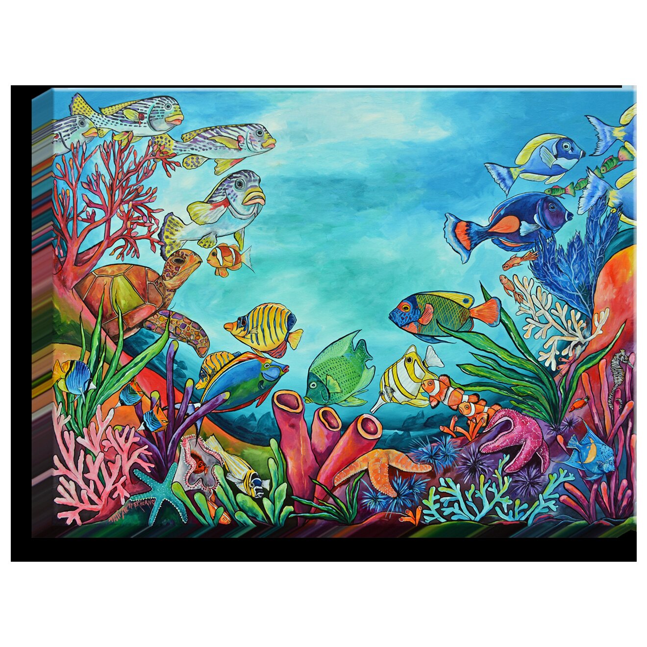 Dianochedesigns Coral Reef By Patti Schermerhorn Painting Print On Wrapped Canvas Wayfair