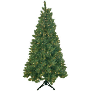 Northern Spruce 6.5' Artificial Half Christmas Tree with 500 Clear Lights
