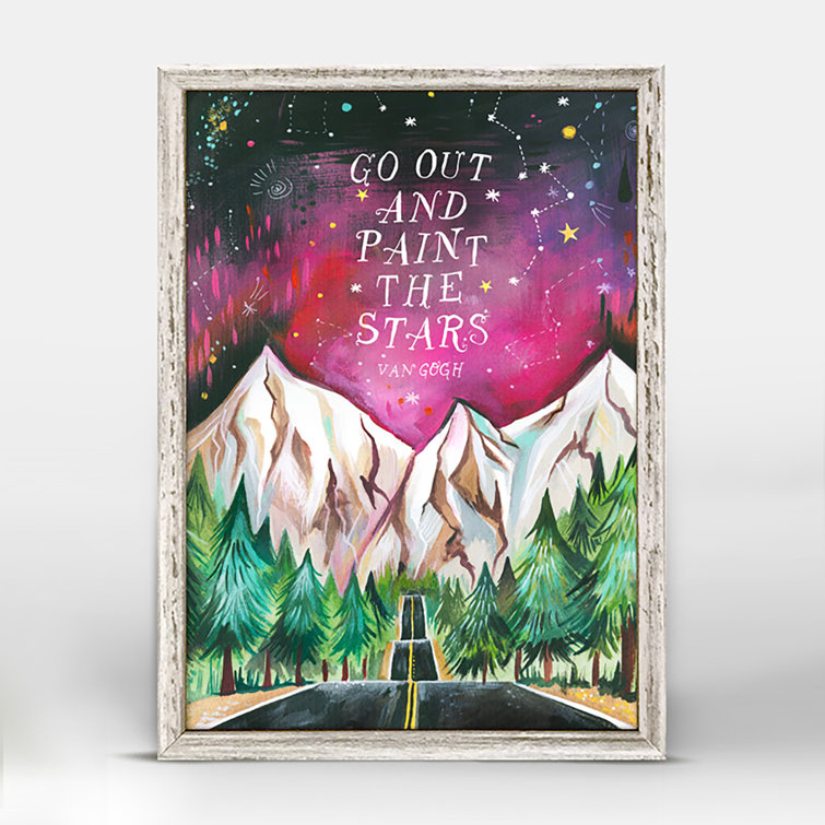 Wheatpaste Paint The Stars By Katie Daisy Picture Frame Print On Canvas Wayfair