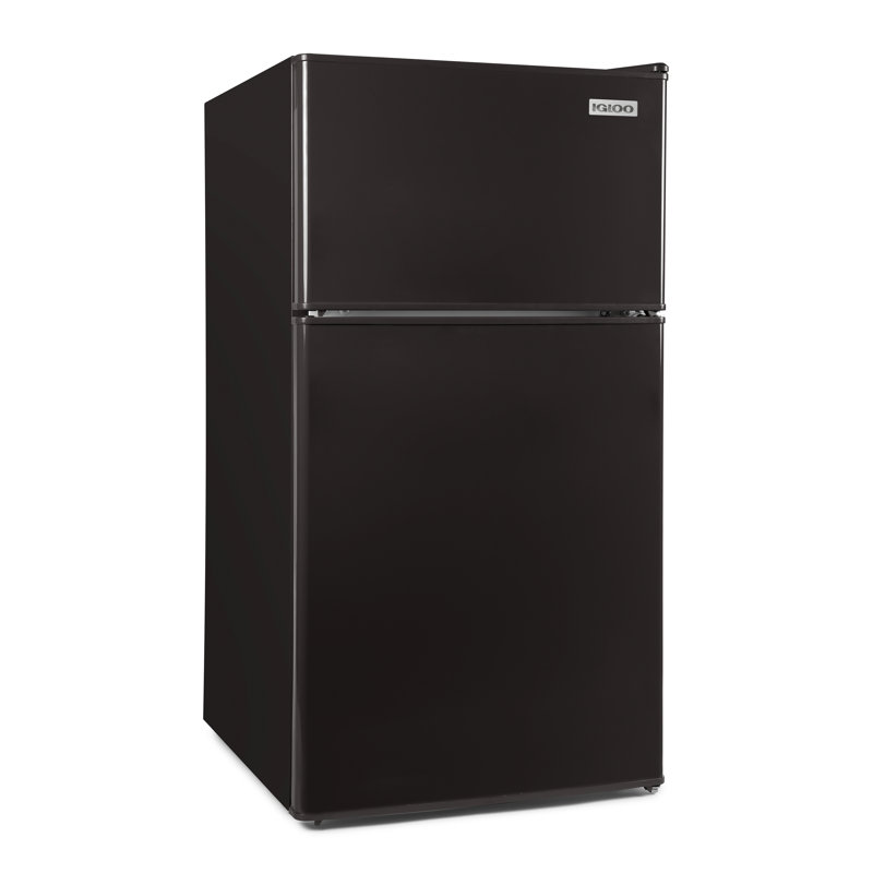 Igloo 3 2 Cu Ft Double Door Refrigerator With Freezer Adjustable Temperature Control Down To 32 Degrees Removable Glass Shelves Perfect For Homes Offices Dorms Apartments Garages