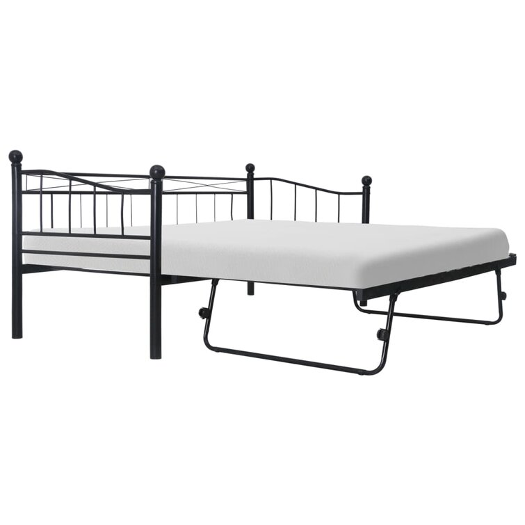 East Urban Home Extra-Long Twin Steel Daybed with Trundle | Wayfair