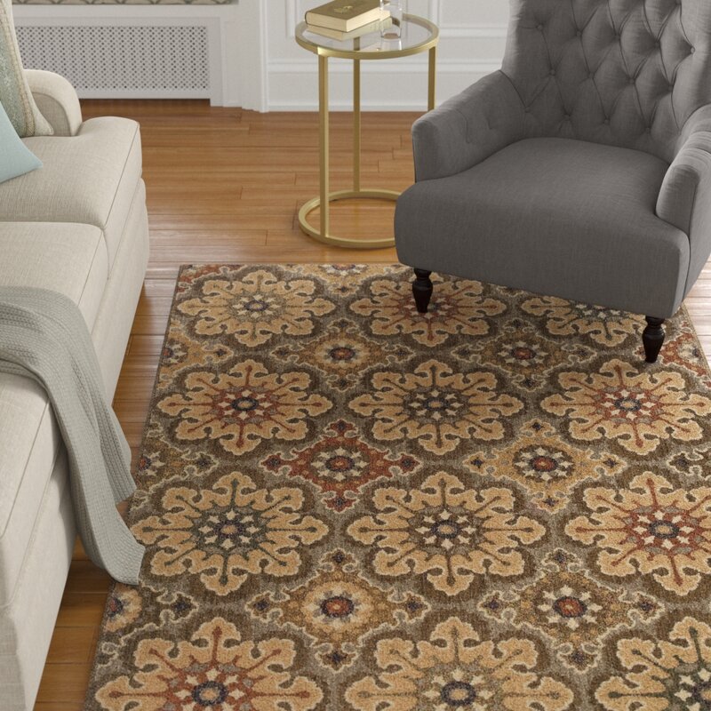 Charlton Home Lorri Orange Brown Yellow Rug Wayfair