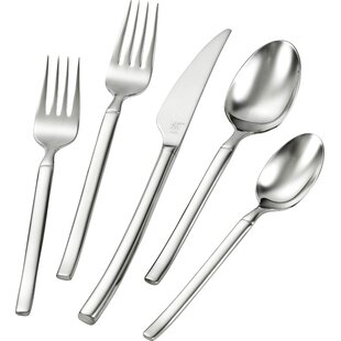 Jai Guru JI Copper Handle Stainless Steel Flatware Dinner Spoons Set of 2
