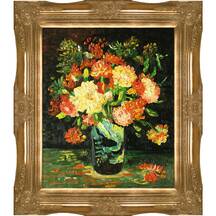 Vase Gladio & Carnations Paris Van Gogh VG267 Repro Art Print A4 A3 A2 A1
