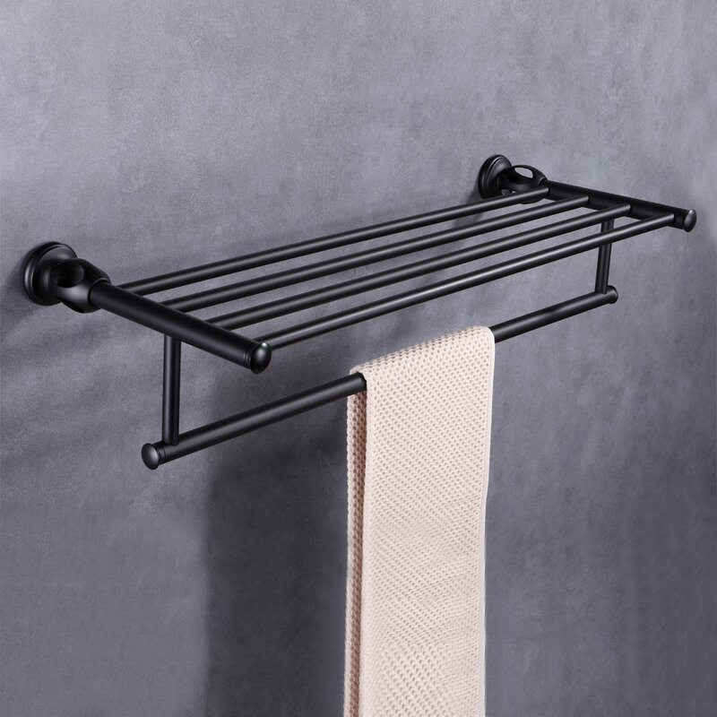 matte black towel stand